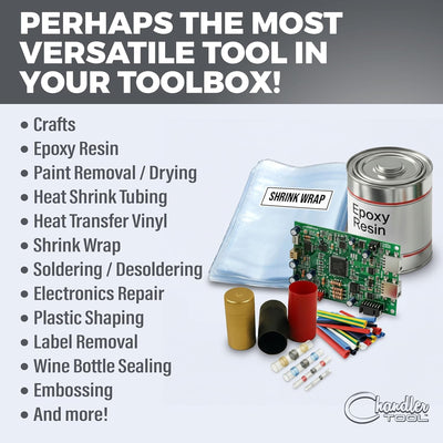 Dual Temp Heat Gun Grey/Black