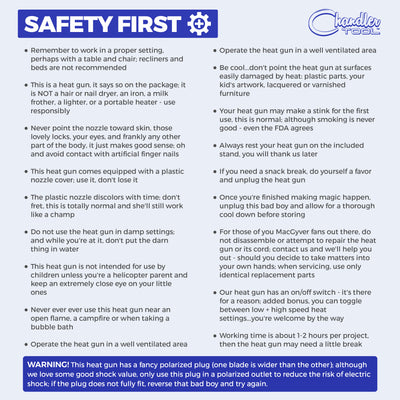 Dual Temp Heat Gun Blue/Black