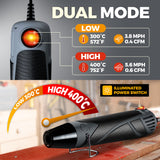 Dual Temp Heat Gun Grey/Black